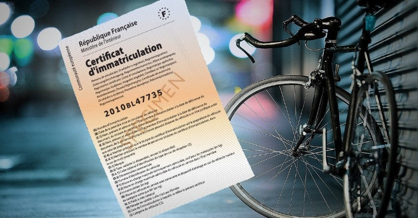 vélo électrique rapide certificat immatriculation