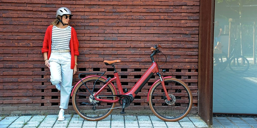 vélo électrique o2feel iswan rouge marque française femme