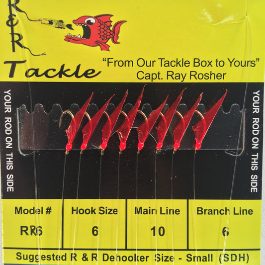 R&R Pr-6 Sabiki Rig 8 Hk Pilchard/ Red Head Size 6 Hooks