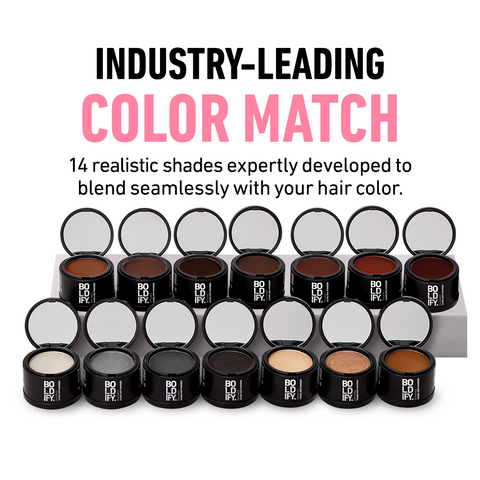 Hairline Powder shade range of 14 realistic colors