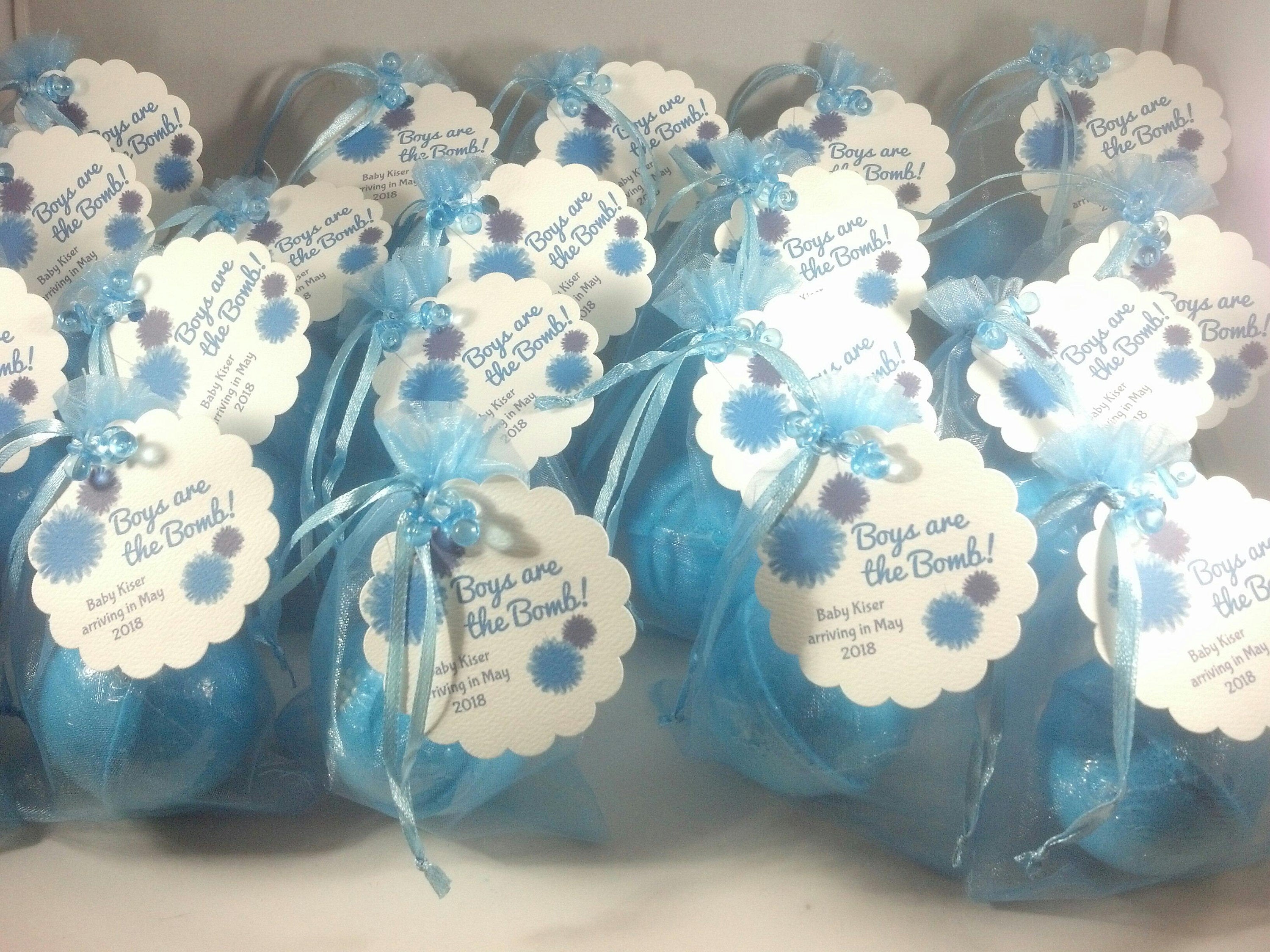 blue bath bombs for baby shower