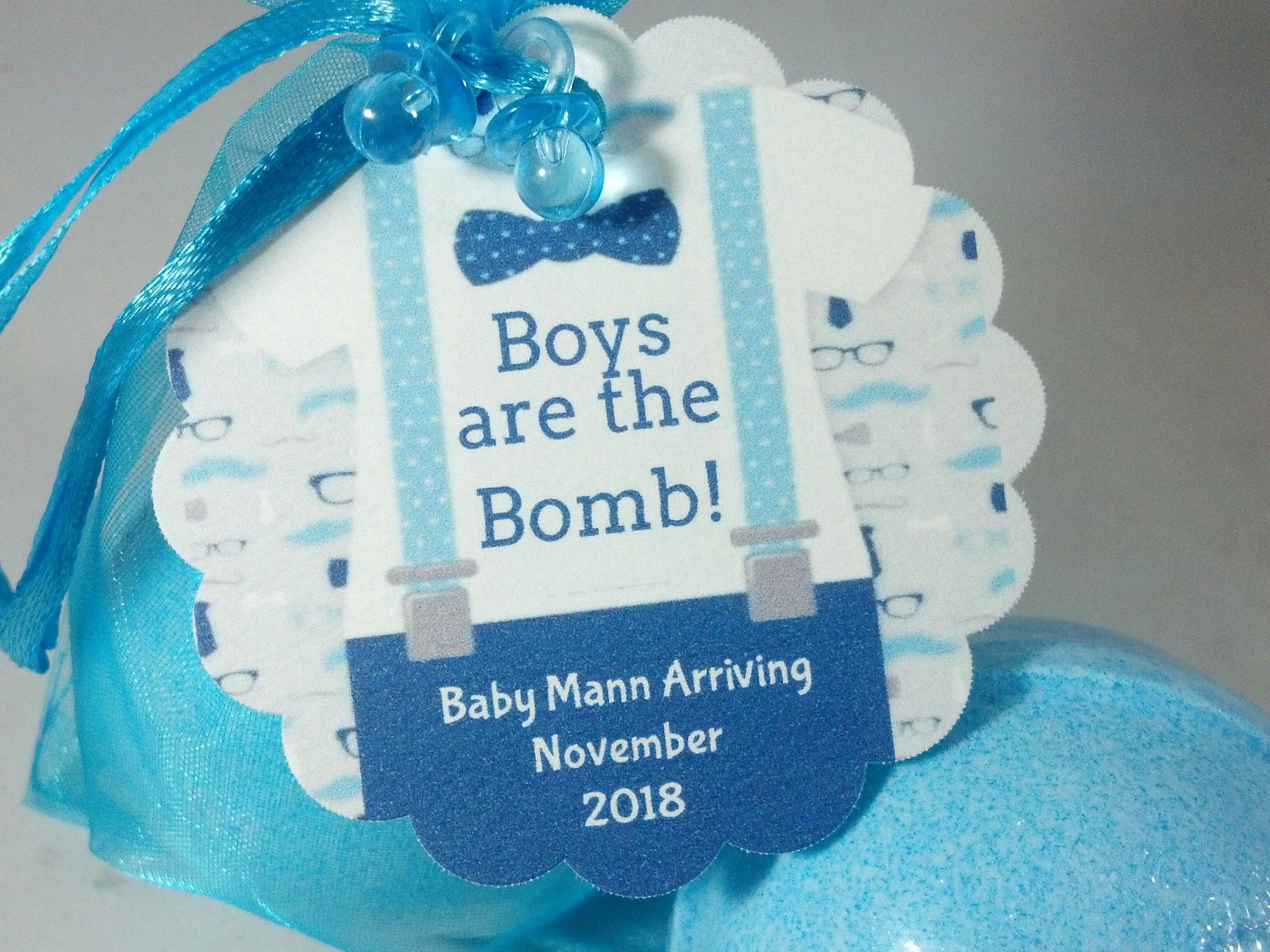 blue bath bombs for baby shower