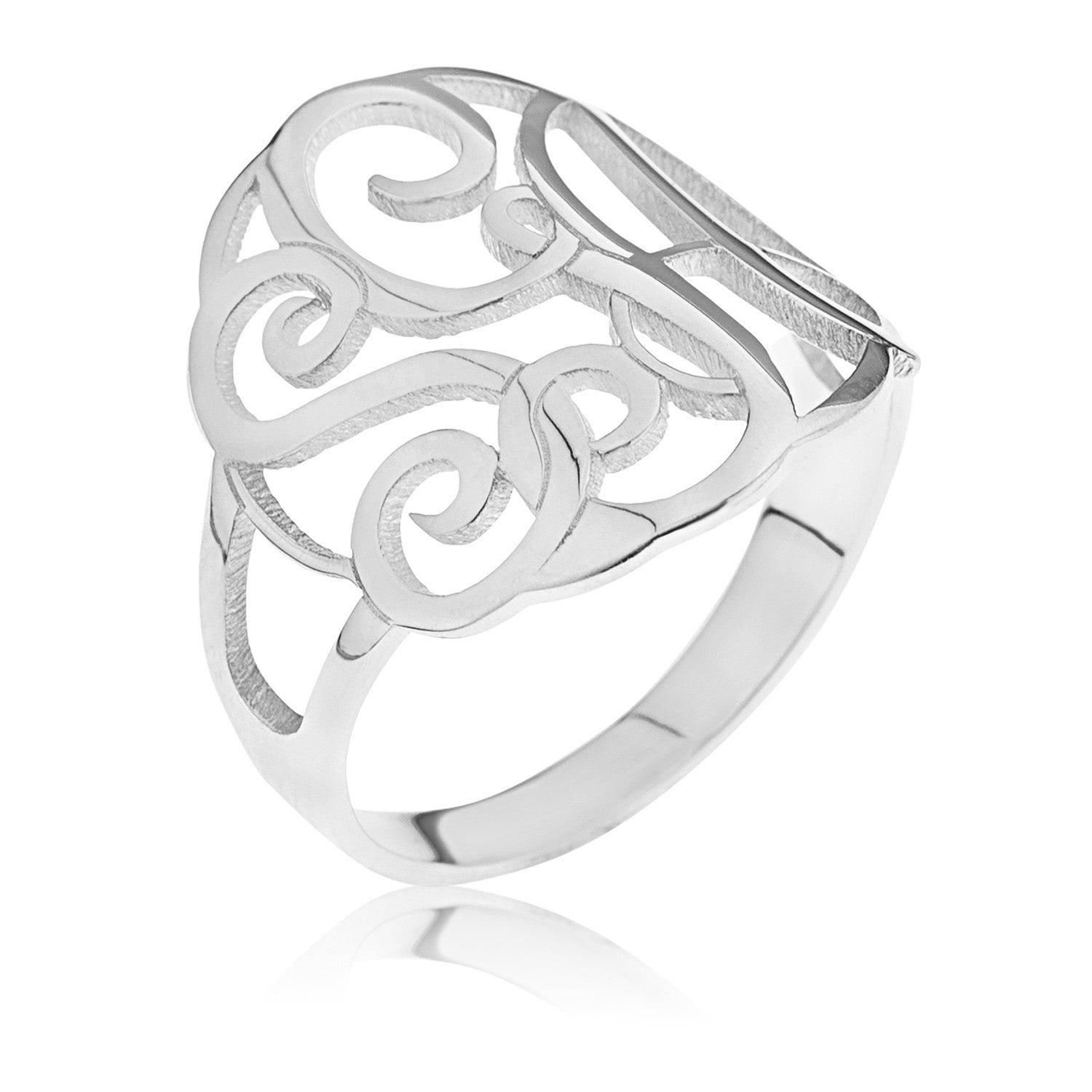 MONOGRAM RING - STERLING SILVER