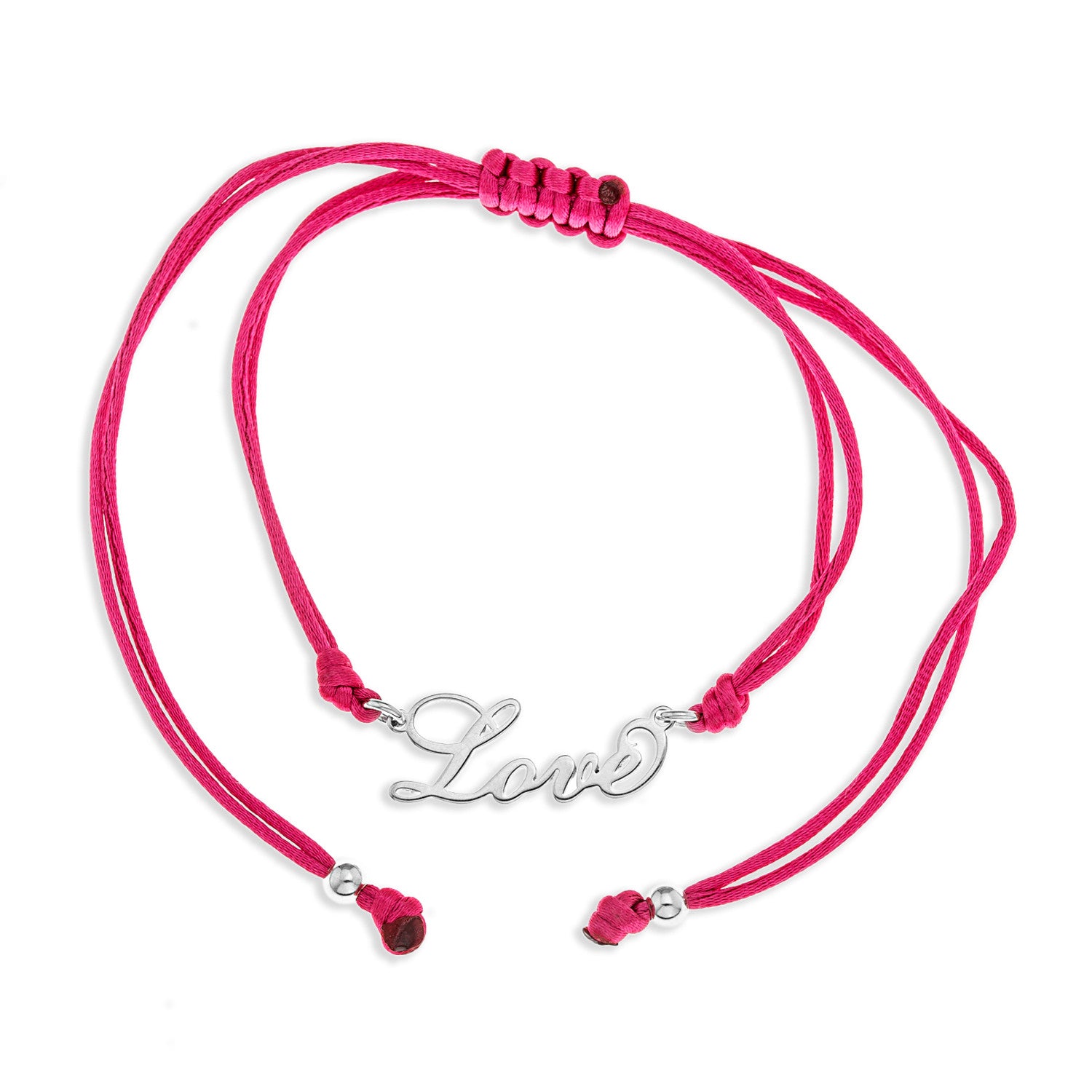 RED HOT LOVE FASHION BRACELET - STERLING SILVER