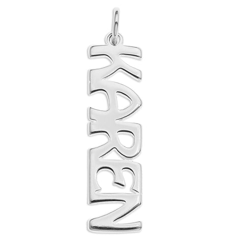 VERTICAL NAME PENDENT 'ADD ON' - STERLING SILVER – Little Gold Daisy