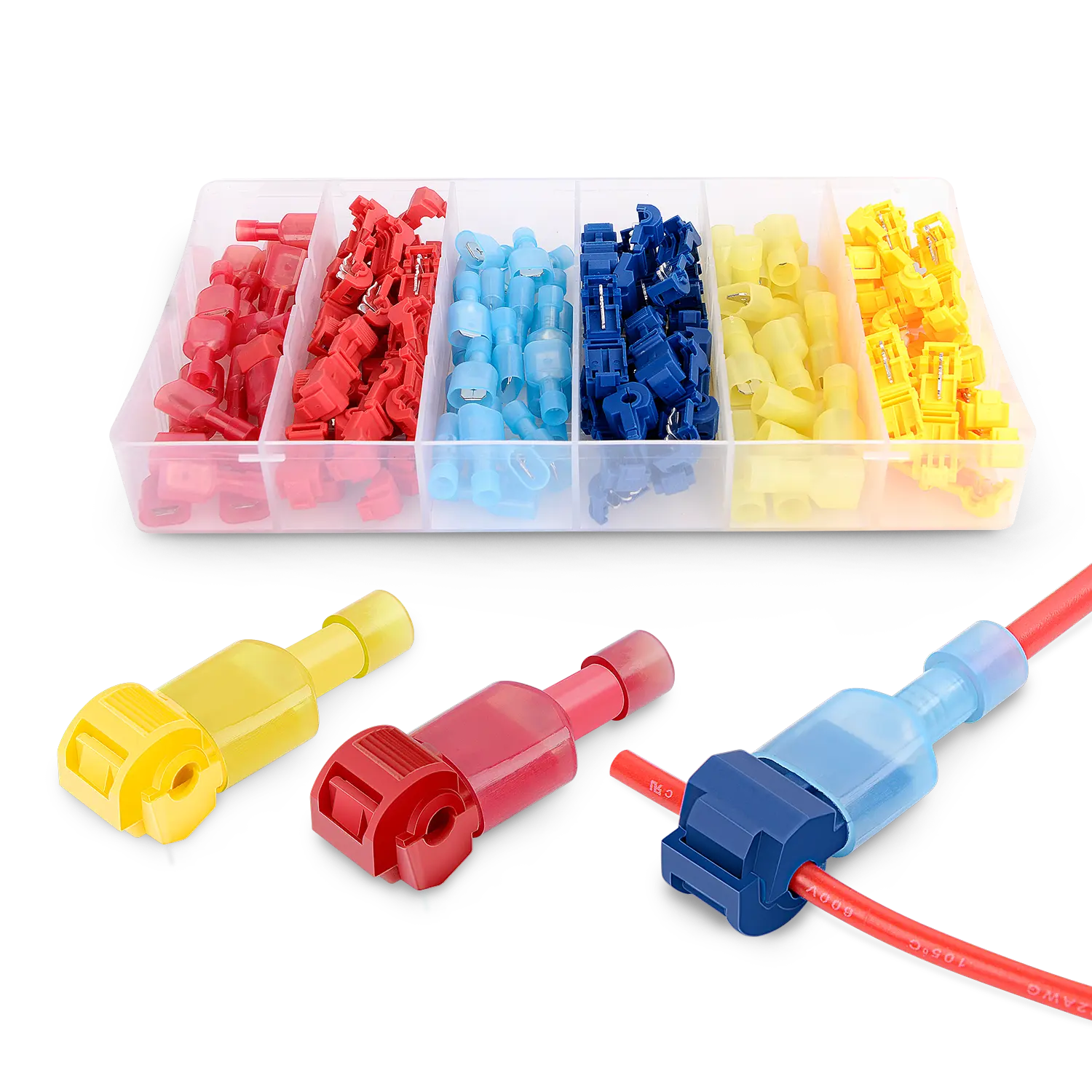 Connectors Assortments 120Pcs Quick Splice Wire Terminals