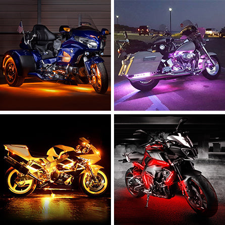 Motorcycle RGB RF Remote Control LED Pod Lights 8PCS – Nilight