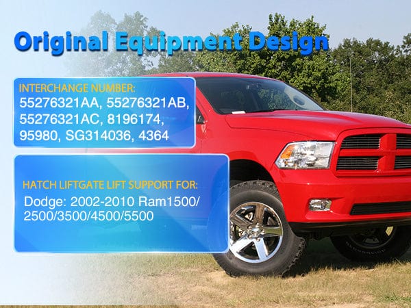 2 PCS Lift Support Struts Replacement for 2002-2010 Dodge Ram 1500 2500 3500 4500 5500 Front Hood Gas Springs Shock Rods Nilight