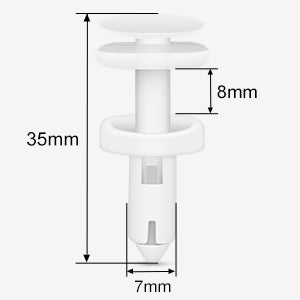 50 Pcs Head 15mm Hole 7mm Door Trim Panel Push-Type Retainer Clips Replacement for GM 15960325 Chevrolet Trucks Cadillac Trucks and GMC Trucks Automobiles size