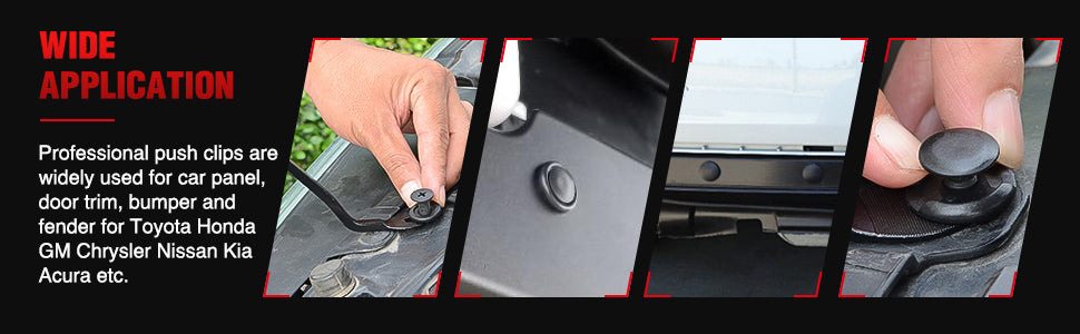 120 Pcs Hole 6.5mm 8mm 9mm 9.5mm 11mm Car Retainer Clips Fastener Remover Expansion Screws Replacement Kit Bumper Push Rivet Clips for GM Toyata Lexus Subaru application