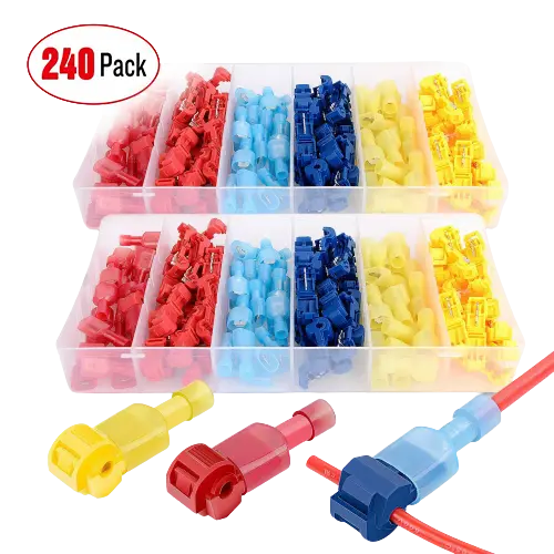 Accessories 240Pcs Quick Splice Wire Terminals