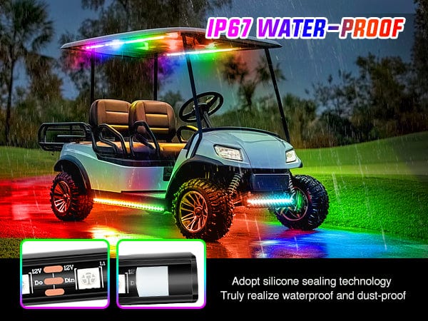 Nilight 6Pcs Golf Cart Underglow Light Kit for EZGO Yamaha Club Car