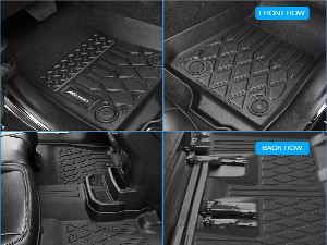 Nilight 2022 2023 2024 2025 Hyundai Santa Cruz TPE All Weather Custom Fit Heavy Duty Floor Liners