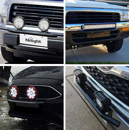 Front Bumper License Plate Mount Bracket Holder Black – Nilight