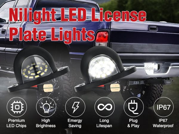 License Plate Light Compatible with 1994 1995 1996 1997 1998 1999 2000 2001 Dodge Ram 1500 2500 3500 2002 RAM 2500 3500 6000K White 2PCS Pack