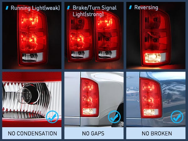 2002-2006 Dodge Ram 1500 2003-2006 Dodge Ram 2500 3500 Taillight Assembly Rear Lamp Replacement OE Style w/Bulbs Passenger Side
