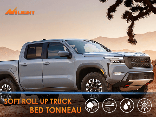 5ft Soft Roll Up Truck Tonneau Cover For Nissan Frontier 2005-2024 Nilight