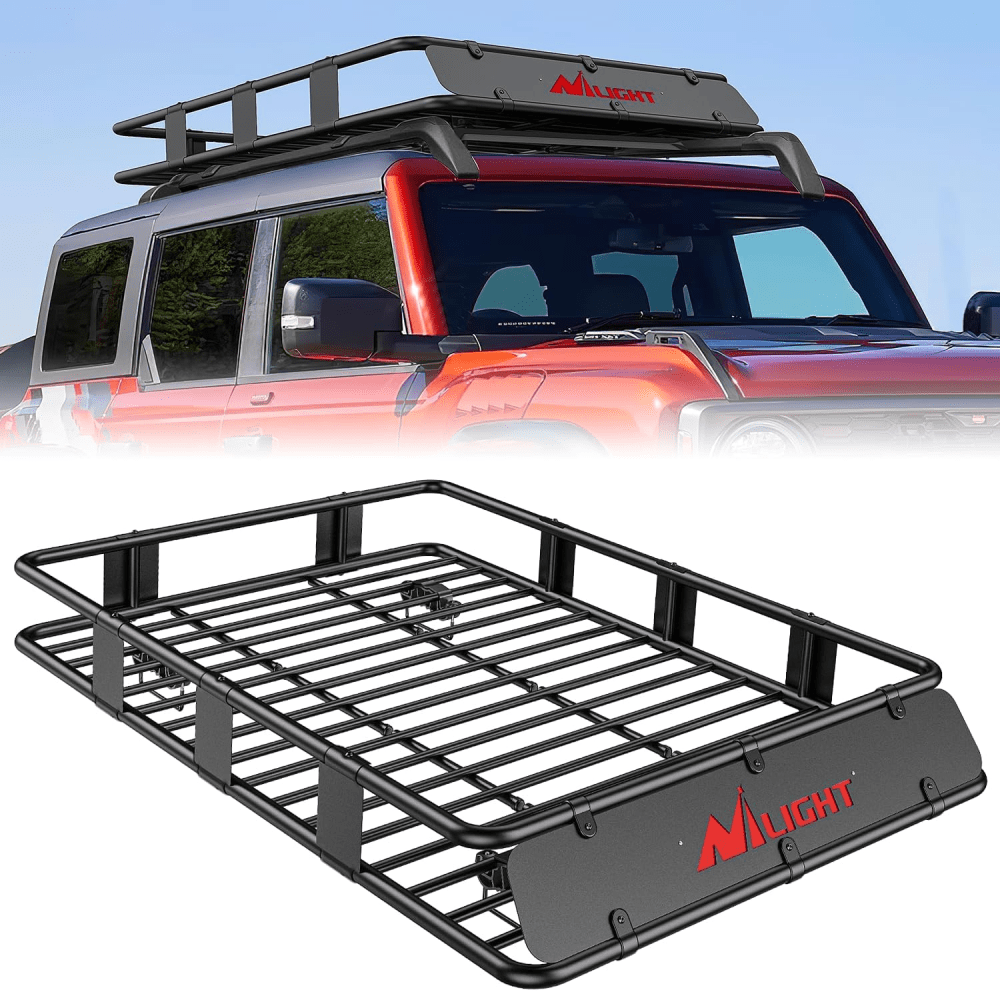 Universal Roof Rack Cargo Basket 64" x 39" x 6" Nilight