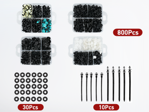 845 Pcs Car Push Retainer Clips Auto Fasteners Assortment kits