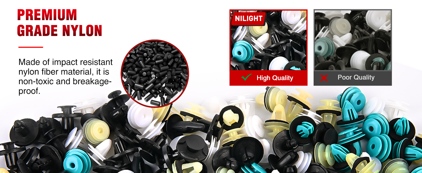 845 Pcs Car Push Retainer Clips Auto Fasteners Assortment material