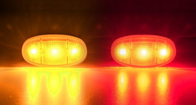4 PCS 3 LED Red Amber Wheel Fender Side Marker Lights Compatible With 2011-2016 F250 F350 F450 F550 Super Duty Nilight