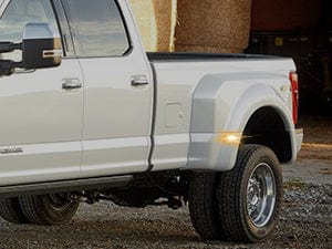 4 PCS 3 LED Red Amber Wheel Fender Side Marker Lights Compatible With 2011-2016 F250 F350 F450 F550 Super Duty Nilight