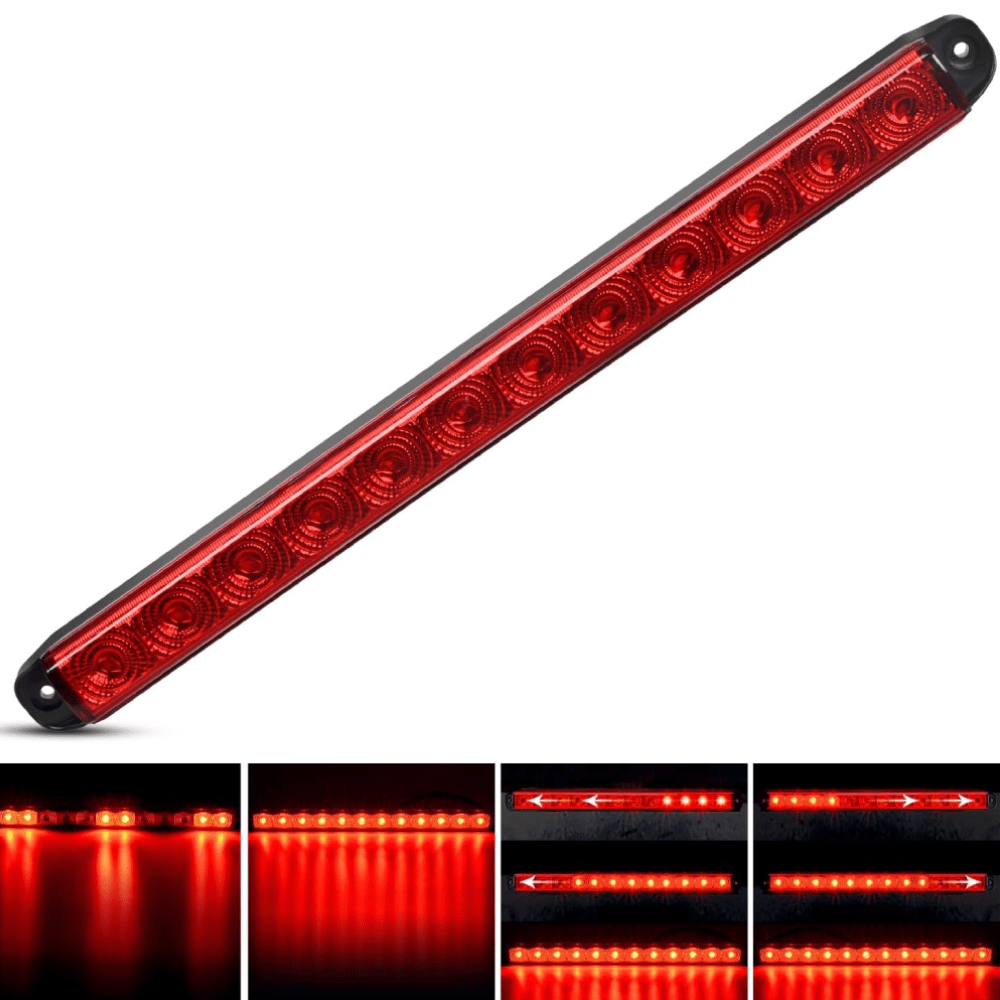 16” 12 LEDs Red Trailer Light Bar Nilight