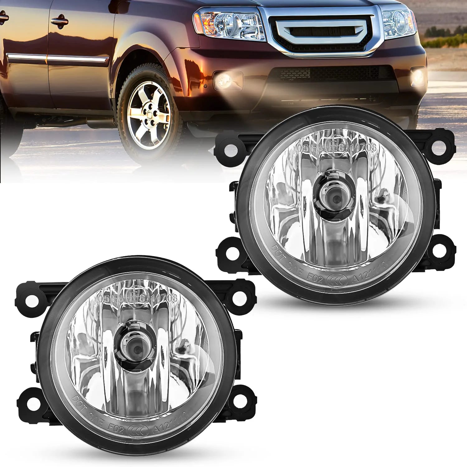 2005-2016 Ford 2005-2015 Lincoln 2010-2015 Honda 2010-2016 Acura 2005-2015 Nissan 2010-2016 Subaru 2009-2013 Suzuki Fog Light Assembly Nilight