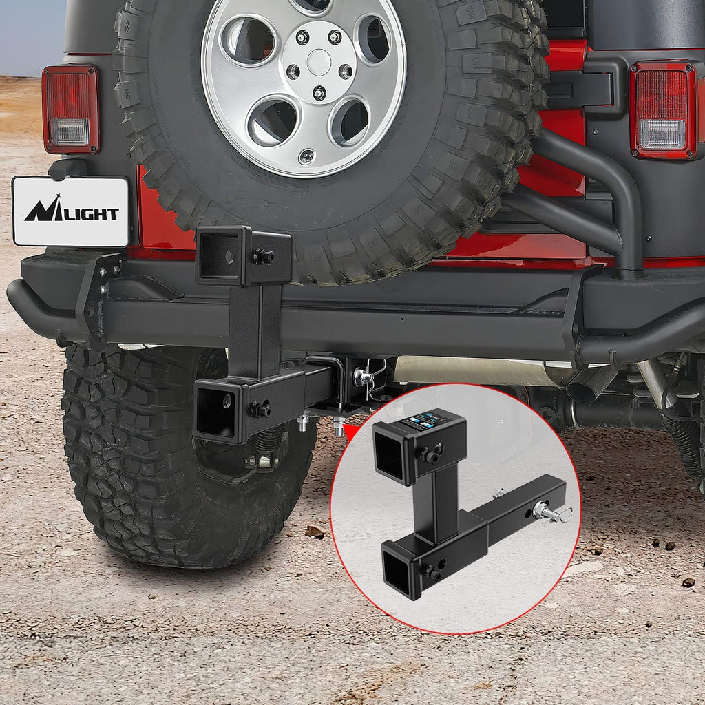 Nilight Dual Hitch Extension with Bolt Nut Kit Fits for 2 inch Receive –  Nilight Led Light