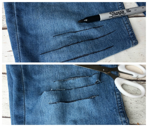 D.I.Y Distressed Jeans –