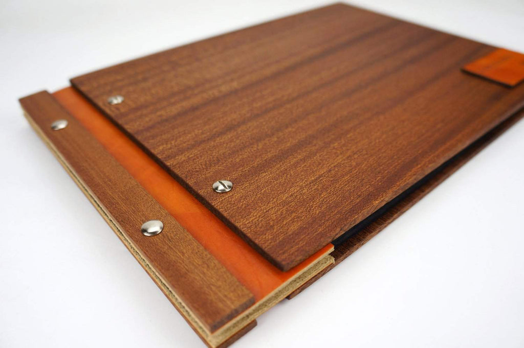 wooden photo album