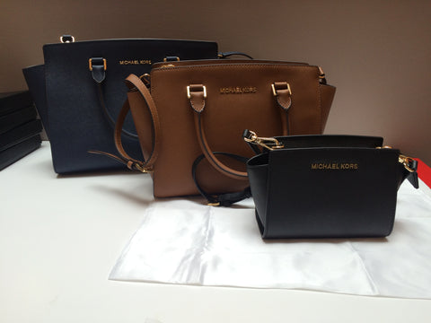 Michael Kors Medium Selma Messenger + Large Selma Satchel Size Comparison