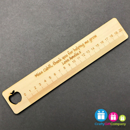 Personalised Wooden Apple Ruler - Wood – Crafty Gift Company