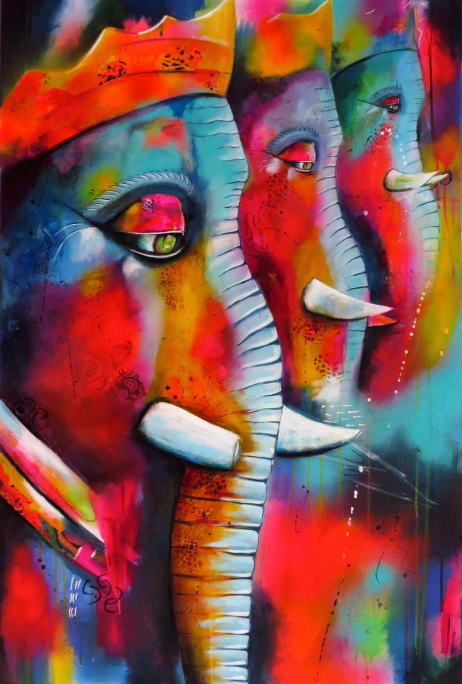 Abstract Art - Ekdant Ganpati - Ganesha Painting Collection ...