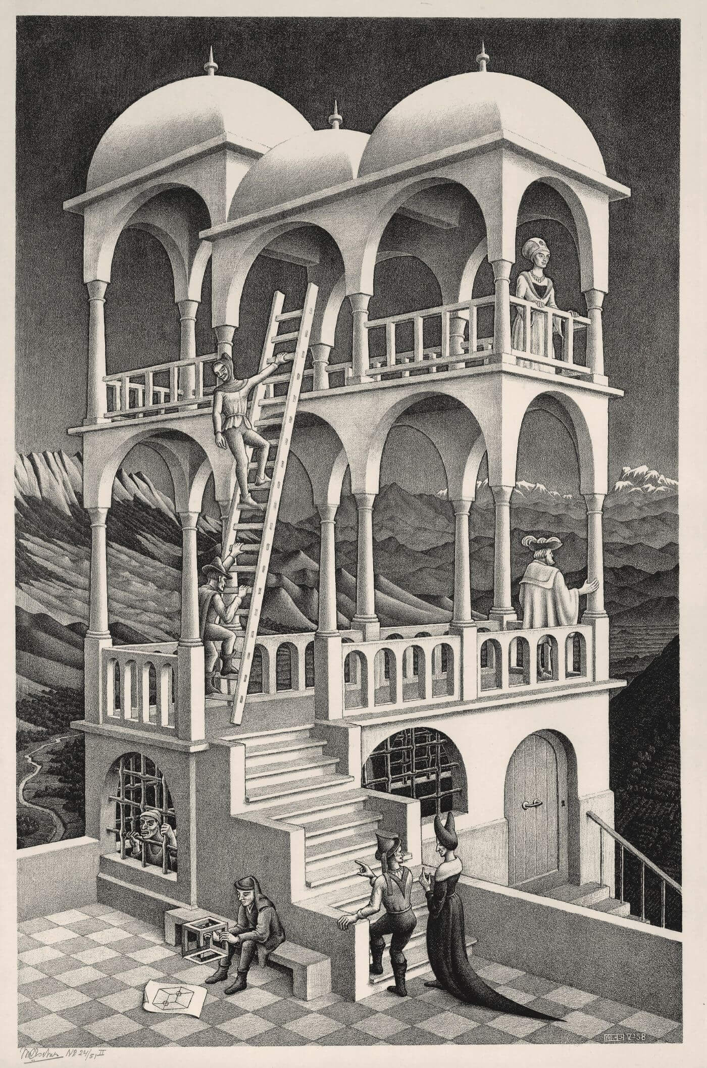 Belvedere - M C Escher - Large Art Prints by M. C. Escher Buy Posters, Frames, Canvas & Digital Art Prints | Small, Medium and Large Variants