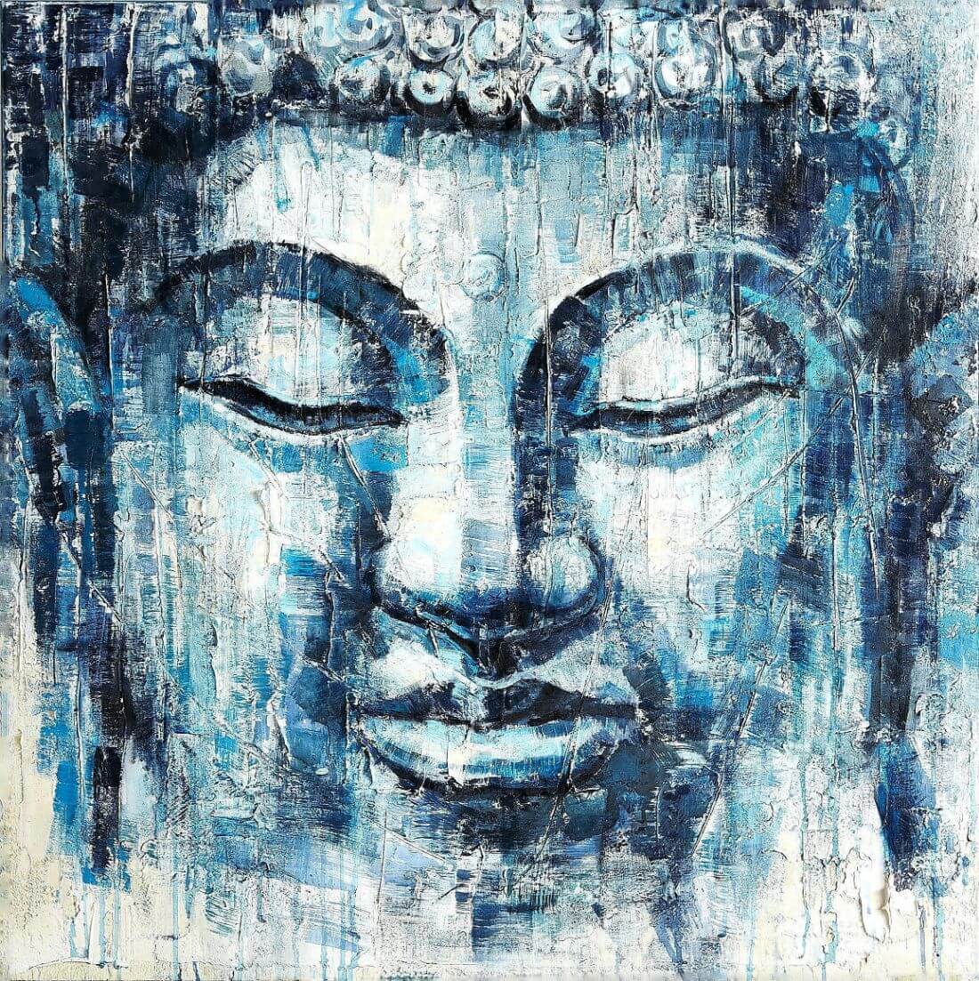 Blue Buddha Art Painting - Posters by Anzai | Buy Posters, Frames ...