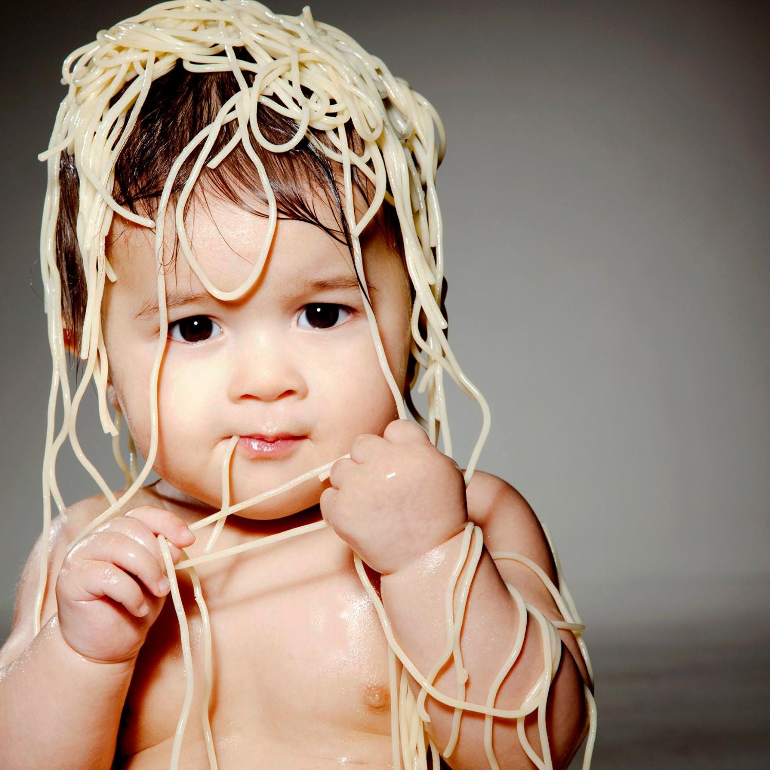 Cute Baby Wants To Eat Noodles Art Prints By Sina Irani Buy