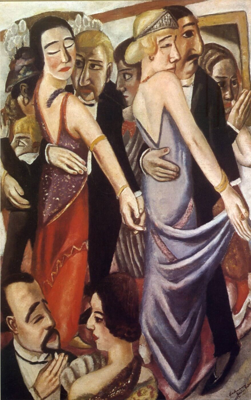 Dance Club Baden-Baden ( 1923 ) - Max Beckmann - Posters by Max Beckmann | Buy Posters, Frames, Canvas & Digital Art | Small, Compact, Medium and Large Variants