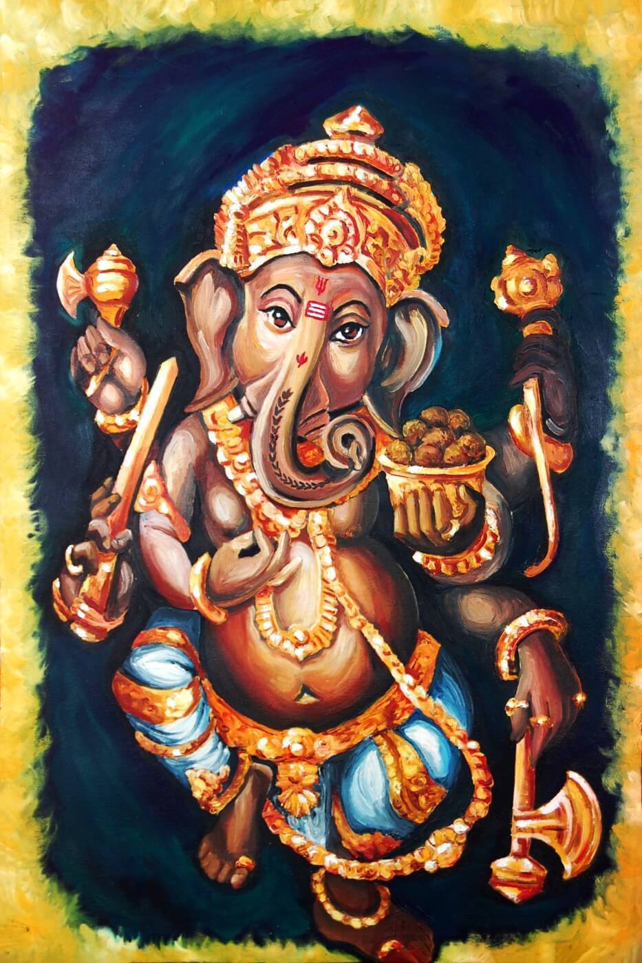 Dancing Ganesha Painting - Art Prints by Shoba Shetty | Buy ...