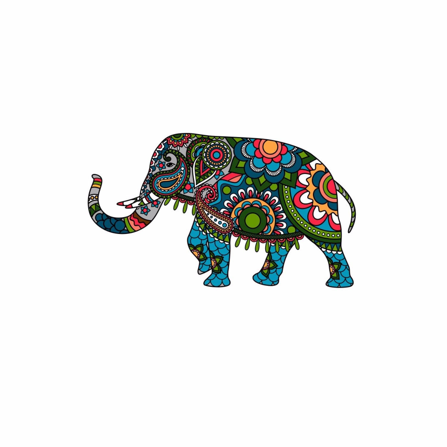 indian art patterns elephants