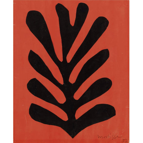 Black Leaf On Red Background (Feuille Noire sur Fond Rouge) – Henri Matisse  - Cutouts Lithograph Art Print - Art Prints by Henri Matisse | Buy Posters,  Frames, Canvas & Digital Art