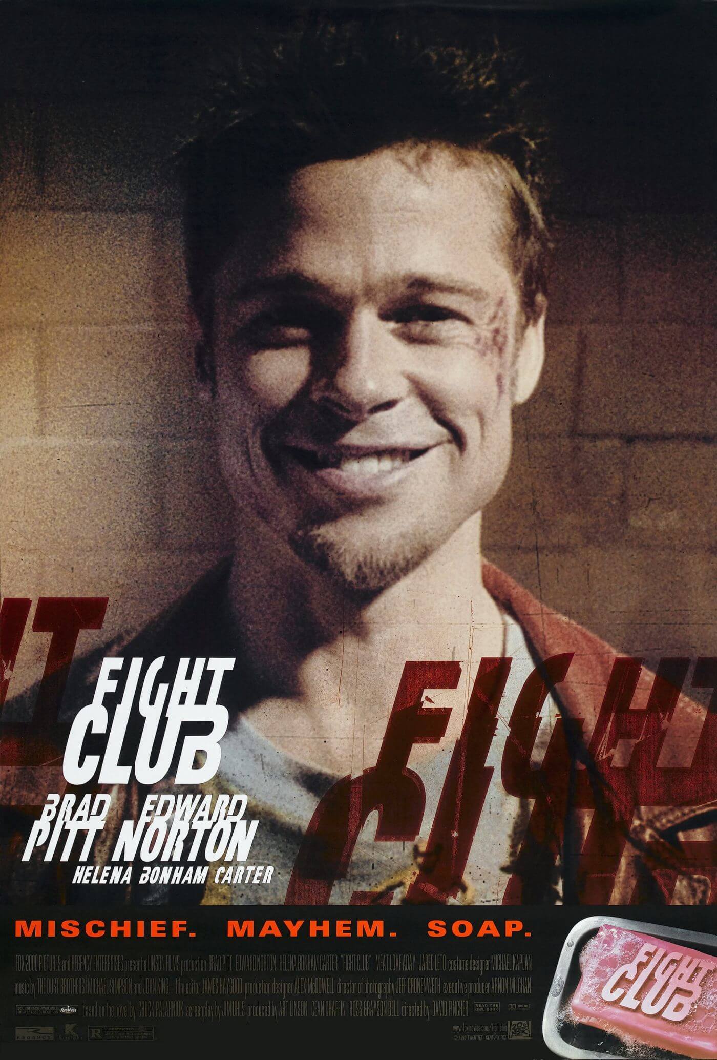 Fight Club - Brad Pitt - Hollywood Cult Classic English Movie Poster - Art  Prints by Alice | Buy Posters, Frames, Canvas & Digital Art Prints | Small,  Compact, Medium and Large Variants