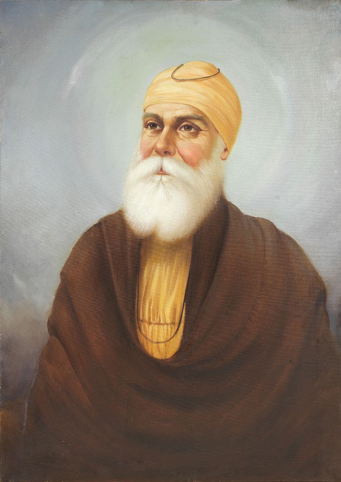 Guru Nanak Dev Ji - First Sikh Guru - Indian Sikhism Art Painting ...