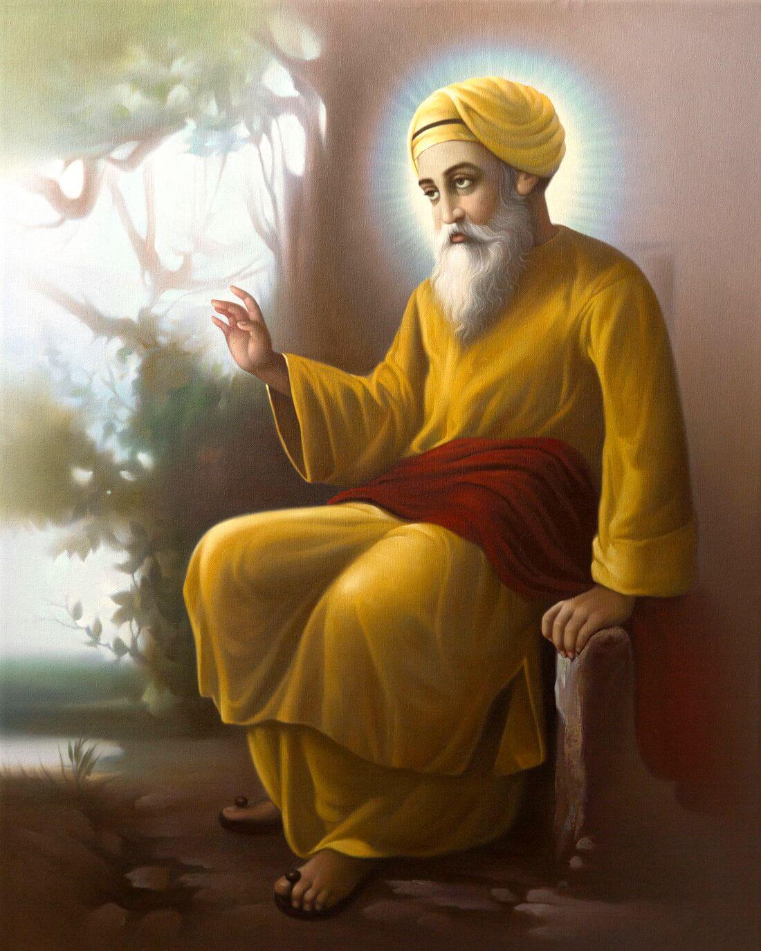 Guru Nanak Dev Ji - Sikh Sikhism Painting - Posters by Akal | Buy ...