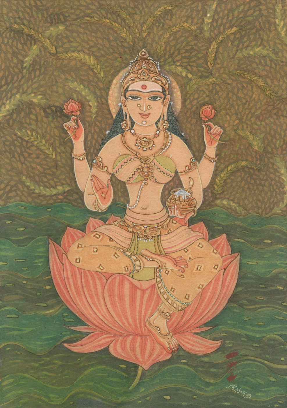 Indian Miniature Art - Annapoorna Devi - Posters by Kritanta Vala ...
