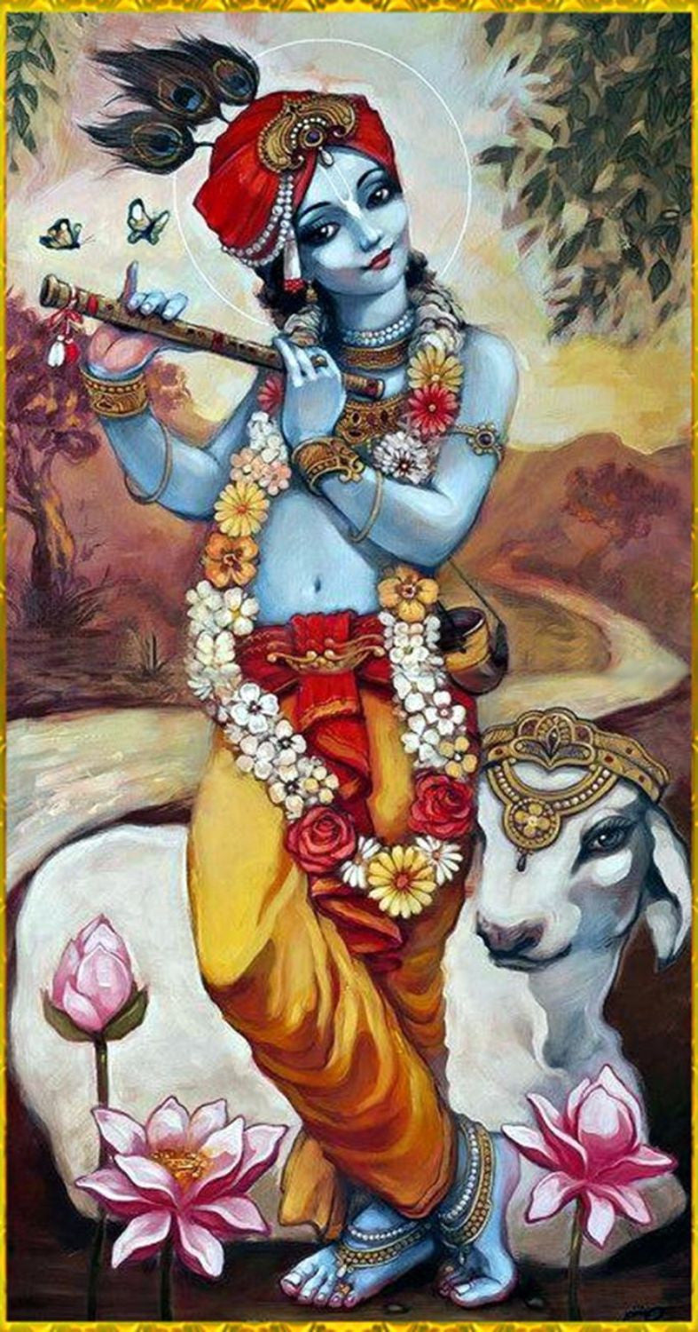 Indian Art - Acrylic Painting - Murlaidhar Krishna - Posters by ...