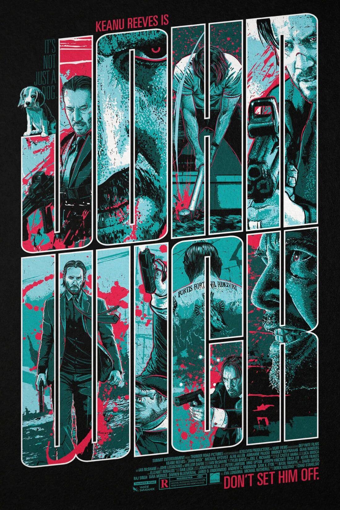 John Wick Keanu Reeves Hollywood English Action Movie Graphic Art Poster Art Prints By 7777