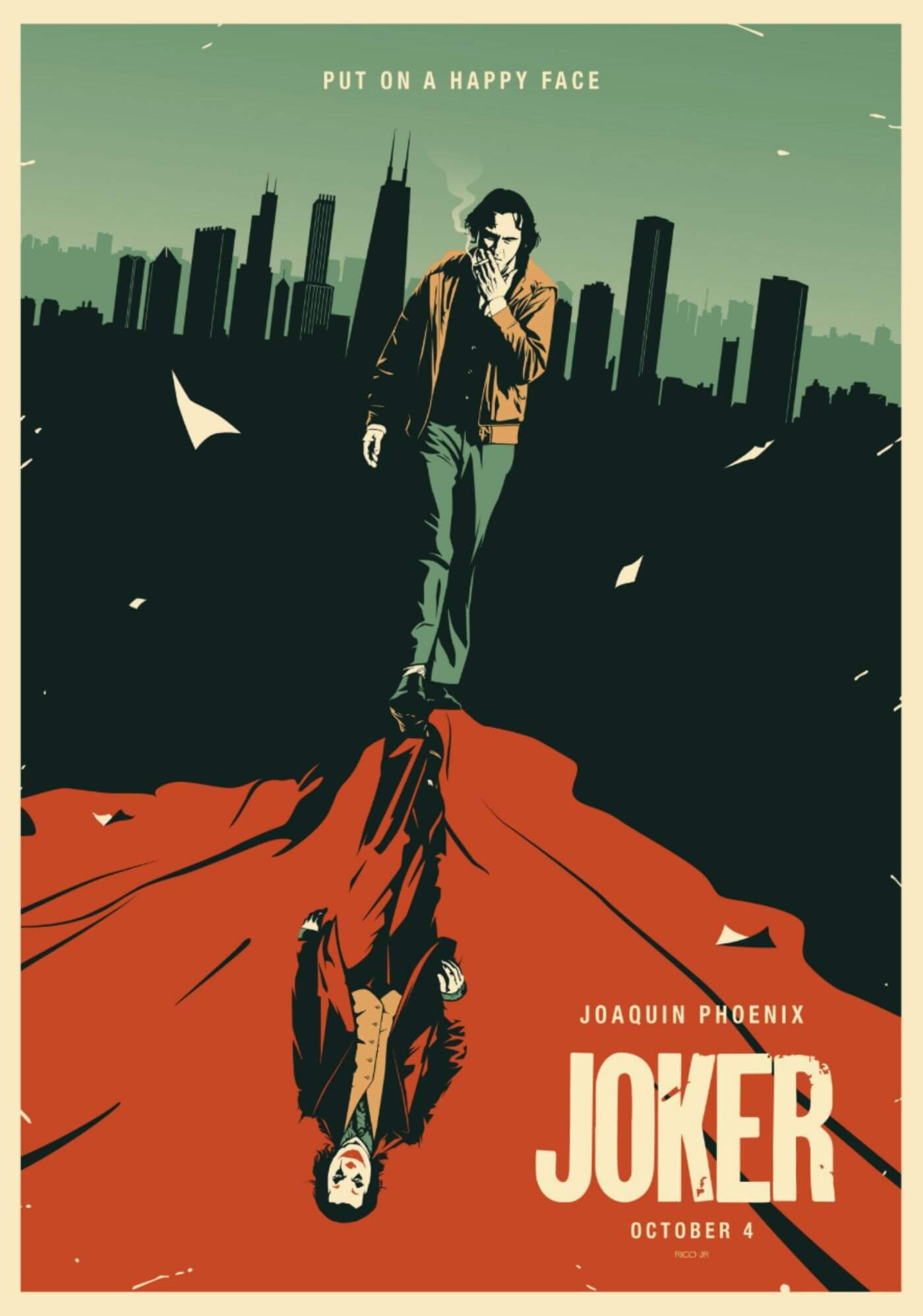 Joker - Joaquin Phoenix - Fan Art - Hollywood Minimalist Movie Poster ...