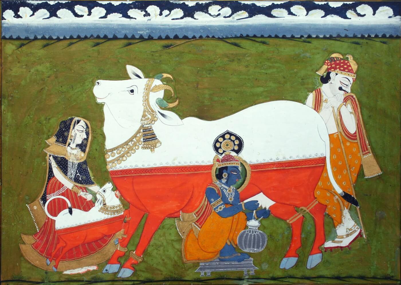 indian cow paintings