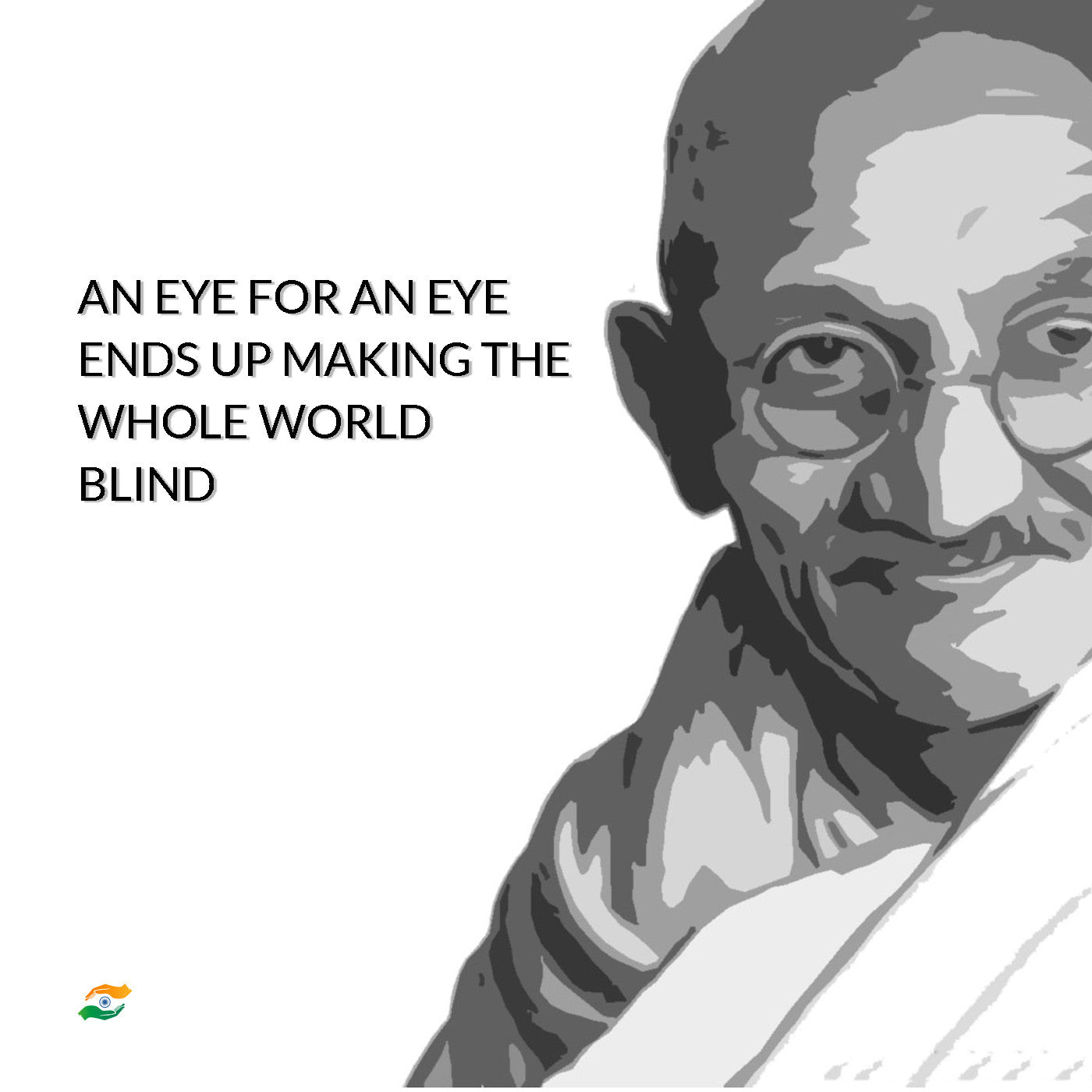 Set of 3 Mahatma Gandhi Quotes In English With White Background by Sina  Irani | Buy Posters, Frames, Canvas & Digital Art Prints | Small, Compact,  Medium , Large and Big Oversized Variants